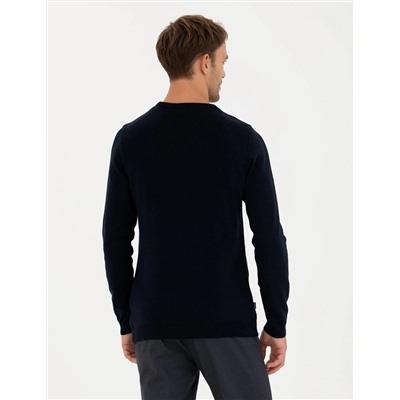 Lacivert Slim Fit Kazak