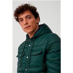 Anorak con capucha Verde oscuro