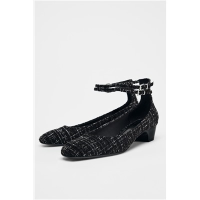 FABRIC HIGH-HEEL SHOES