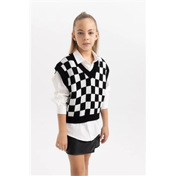 Defacto Kız Çocuk Slim Fit Süveter B3488A823WN