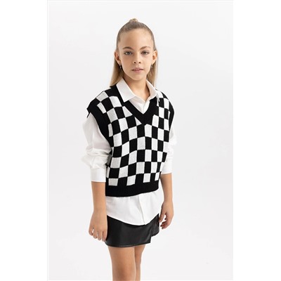 Defacto Kız Çocuk Slim Fit Süveter B3488A823WN