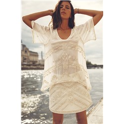 LONG EMBROIDERED BLOUSE