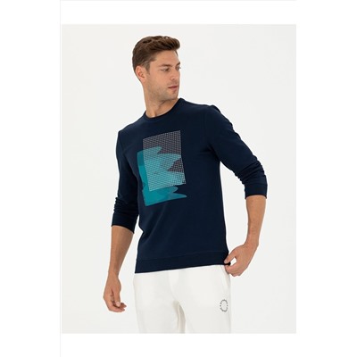Pierre Cardin PİERRE CARDİN ERKEK REGULAR FİT O YAKA SWEATSHIRT VERDA G021SZ082.000.1696205 033 LACİVERT