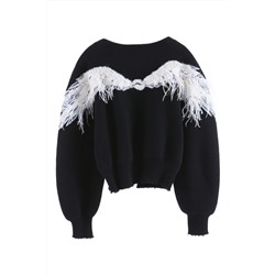 Cárdigan de lana y mohair Negro