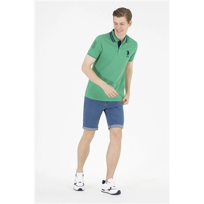 Erkek Yeşil Basic Polo Yaka Tişört