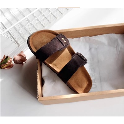 Босоножки женские Birkenstock*s из натуральной коровьей замши 2025 года