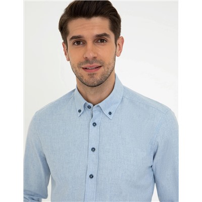 Mavi Regular Fit Uzun Kollu Gömlek