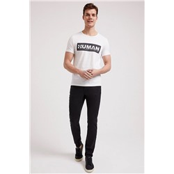 Lee Cooper Erkek Human O Yaka T-Shirt Beyaz 202 LCM 242031