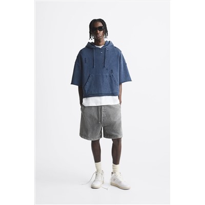 SUDADERA CROPPED ROTOS