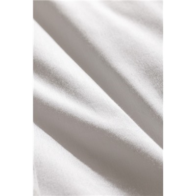 Magou King Size %100 Pamuk Brodeli Saten Nevresim Takımı - Beyaz