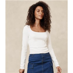 Square-Neck Sweater