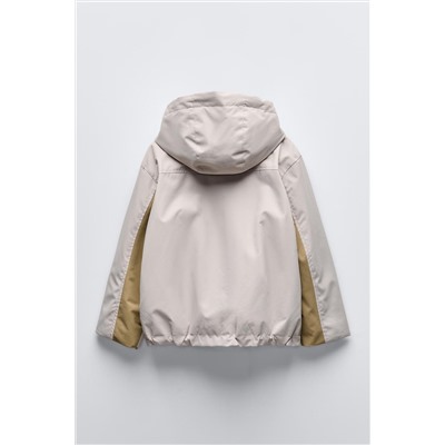 COLOUR BLOCK WATER-REPELLENT RAINCOAT