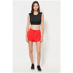 Short de running cintura alta - Rojo