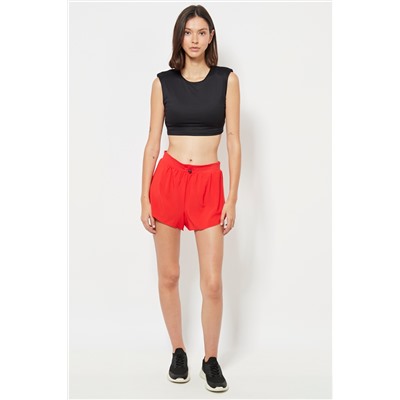 Short de running cintura alta - Rojo