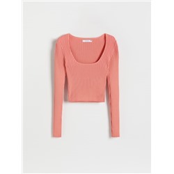 Bluse mit gesprenkelter Textur