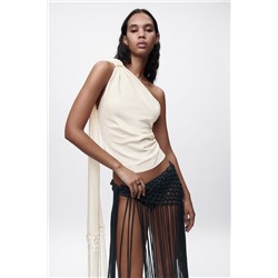LINEN TOP WITH FRINGING