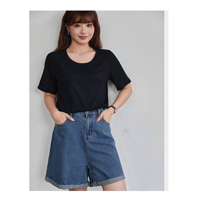 Джинсовые шорты для девушек Plus Size 🩳