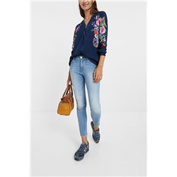 Blusa cremallera floral