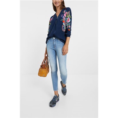Blusa cremallera floral