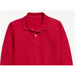 School Uniform Long-Sleeve Polo Shirt for Boys