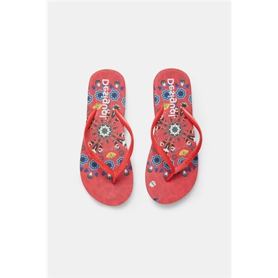 Chanclas baño suela estampada