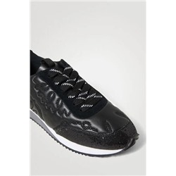 Sneakers runner piel sintética grabada