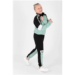 AHENGİM Kids Kız Çocuk Good Vibe Baskılı Trend Eşofman Takımı Ak2238 1-2-10001013