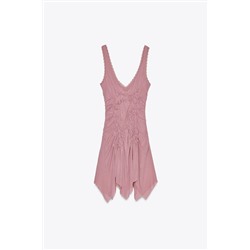 ASYMMETRIC GATHERED MINI DRESS