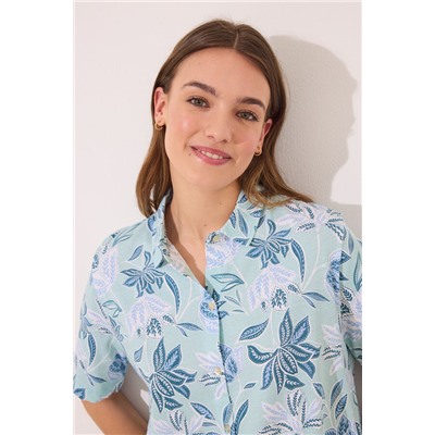 Pijama camisero Capri 100% algodón flores