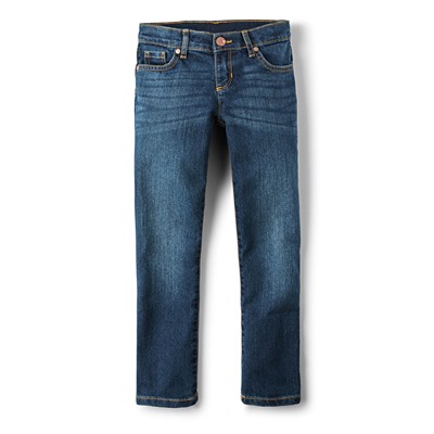 Girls Basic Skinny Jeans - Medium Blue Wash