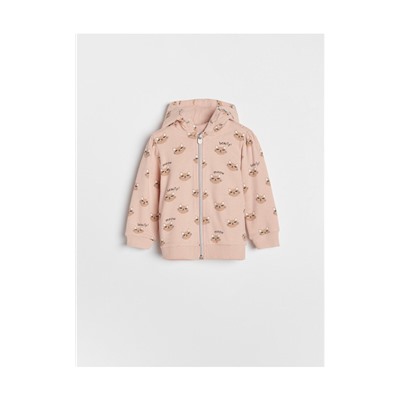 Kapuzenjacke mit Katzenmuster