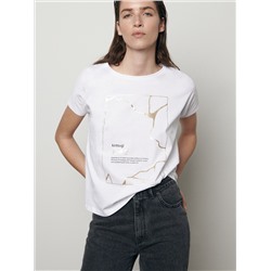 T-Shirt im Kimono-Stil mit Druck