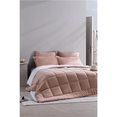 Bobigny SuperSoft Tek Kişilik Comforter Set - Pudra