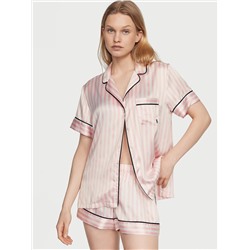 Glazed Satin Short Pajama Set