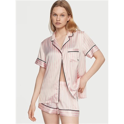 Glazed Satin Short Pajama Set