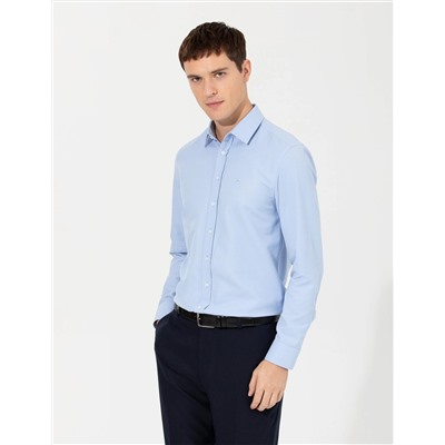 Koyu Mavi Slim Fit Oxford Gömlek