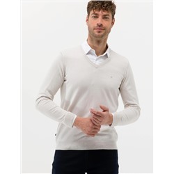 Taş Slim Fit V Yaka Basic Triko Kazak