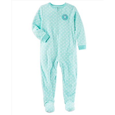 1-Piece Snowflake Microfleece PJs