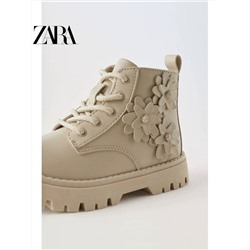 ZARA  😍 официальный сайт⚡️ стильные осенние ботинки для маленьких модниц , скидка 50🛍    ✅Цвет: на фото     ✅Материал: pu