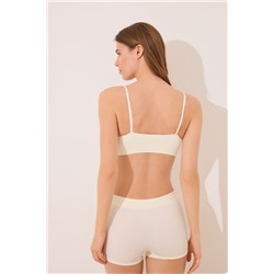 Top canalé seamless blanco