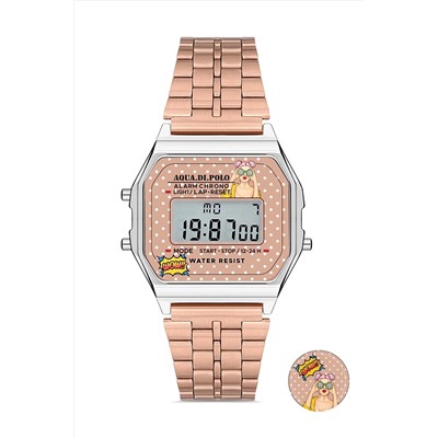 Aqua Di Polo 1987 Unisex Rose Gold Retro Pop Dijital Kol Saati Apwa064502 APWA0645