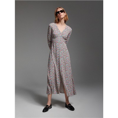 Viskose Kleid mit Muster