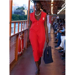 Sleeveless Polo Maxi Dress