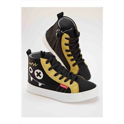 Denokids Canavar Erkek Çocuk Siyah Sneakers Spor Ayakkabı CFF-22S1-001