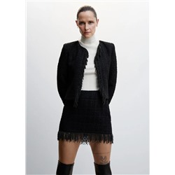 Minifalda tweed abalorios -  Mujer | MANGO OUTLET Melilla