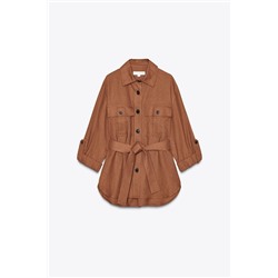 CAMISA SAFARI CON LINO