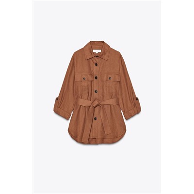 CAMISA SAFARI CON LINO