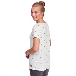 Damen T-Shirt mit Libellen-Allover