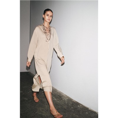STRIPED SHIRT DRESS ZW COLLECTION