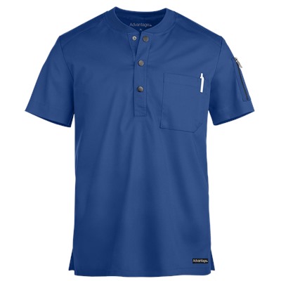 UA Advantage STRETCH Men's 2-Pocket Short Sleeve Henley Scrub Top